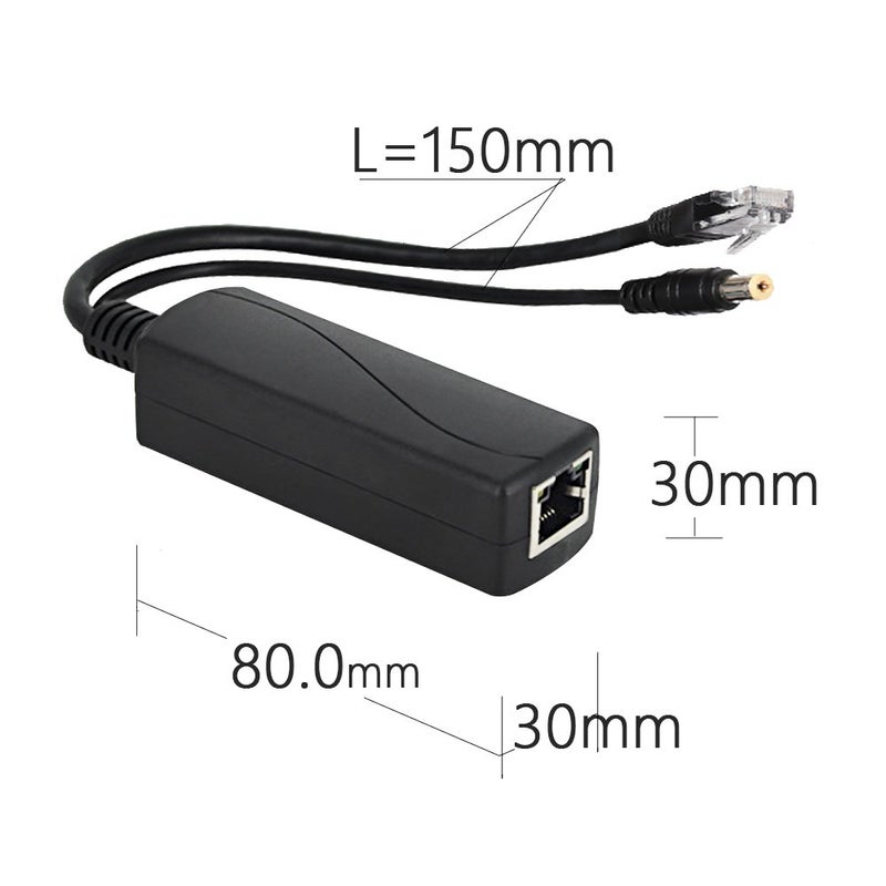ANVISION Active 48V to 12V PoE Splitter Adapter, IEEE 802.3af Compliant 10/100Mbps, DC 12V Output - Image 2
